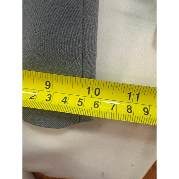 True Vintage Mens Gray Dress Pants Straight Trousers 32x31.5 Retro Slate Gray - Picture 8 of 10